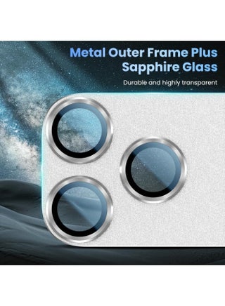 For iPhone 17 Pro Max Camera Lens Protector [Drop Protection] [Full Coverage] [3D Metal] [Case Friendly] Tempered Glass Camera Cover — White - view 4