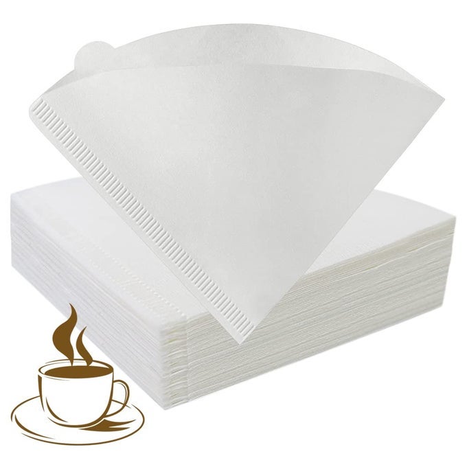 V02 COFFEE FILTERSIZE02 200 COUNT NATURAL WHITE DISPOSABLE COFFEE FILTERS PAPER FIT FOR DRIP COFFEE DRIPPER26CUP