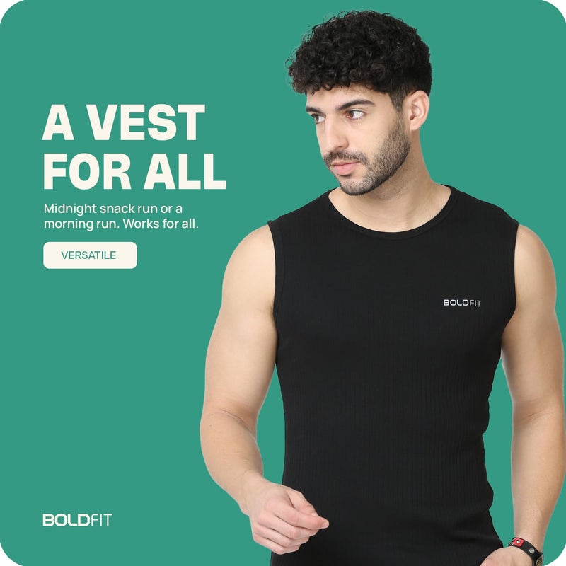 BOLDFIT Vest for Men Sleeveless Tshirt for Men Breathable Sando for Men Gym Vest for Men Lightweight Men Vest Sleeveless T Shirts for Men Comfortable Gym Wear for Men Vests for Men Sando for Men Gym - Image 5
