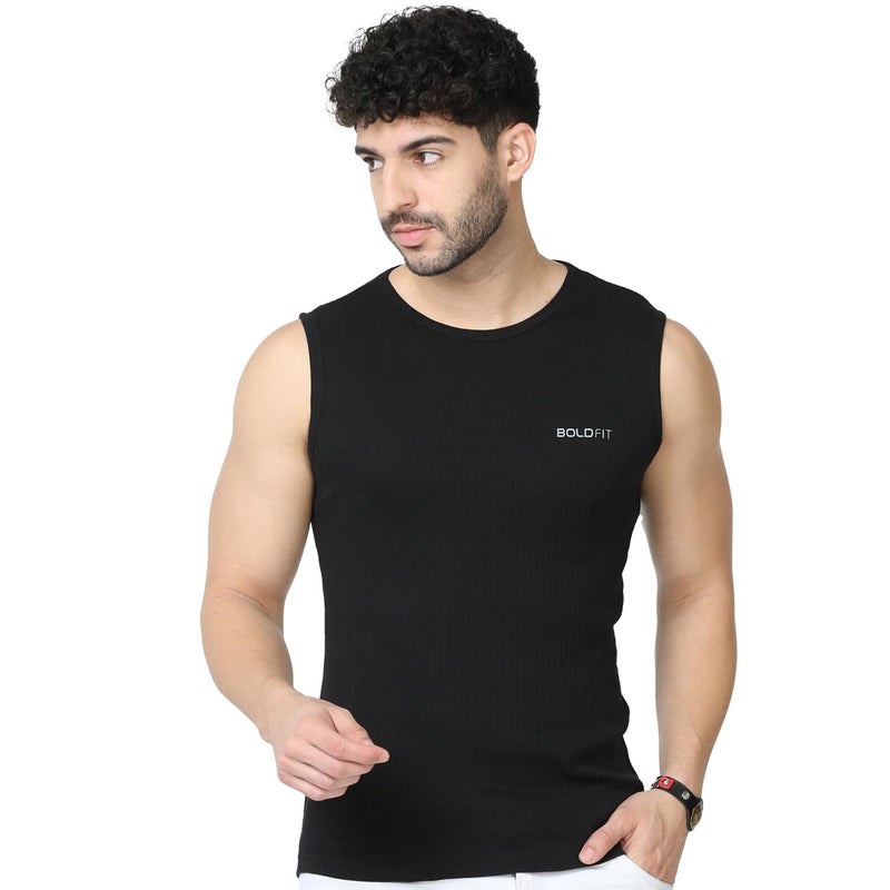 BOLDFIT Vest for Men Sleeveless Tshirt for Men Breathable Sando for Men Gym Vest for Men Lightweight Men Vest Sleeveless T Shirts for Men Comfortable Gym Wear for Men Vests for Men Sando for Men Gym - Image 1