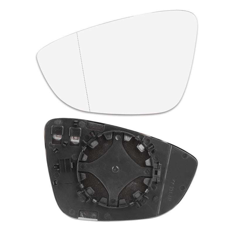 TOP-VIGOR TOPVIGOR 1Pack Left Driver Side Heated Convex Mirror Glass Compatible with 20092016 Volkswagen CC Eos Passat Easy to Install with Backing Plate - Image 2