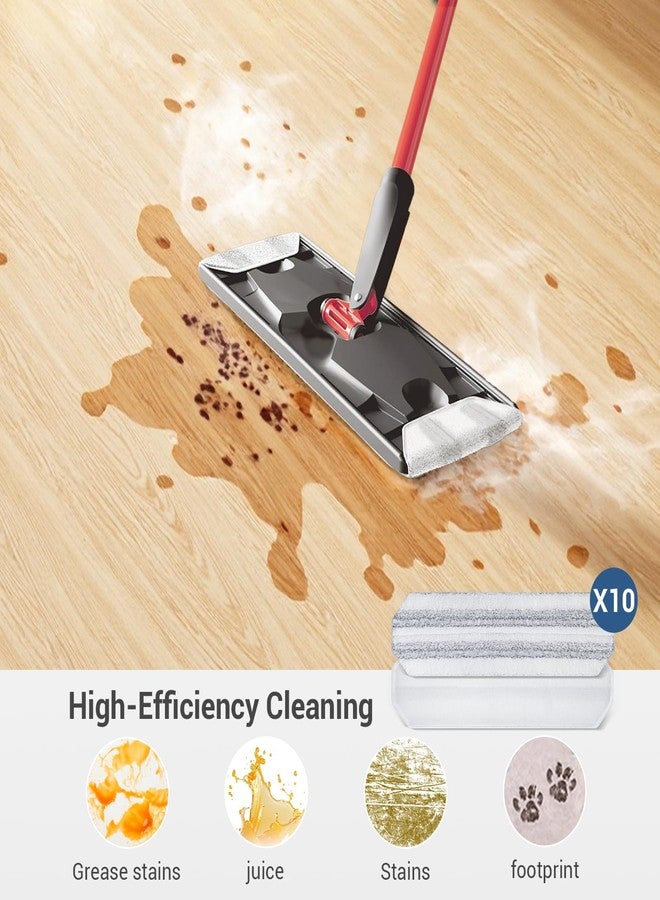 Bluearks 10 قطع وسادات استبدال ممسحة، متوافقة مع نظام ممسحة O Cedar H2prO المسطحة، وسادات ممسحة عالمية، إعادة تعبئة رأس الممسحة، قابلة للغسل، ممسحة رطبة، بديل لممسحات Vileda H2prO الحجم M 15.94'' x 4.33'' - Image 5