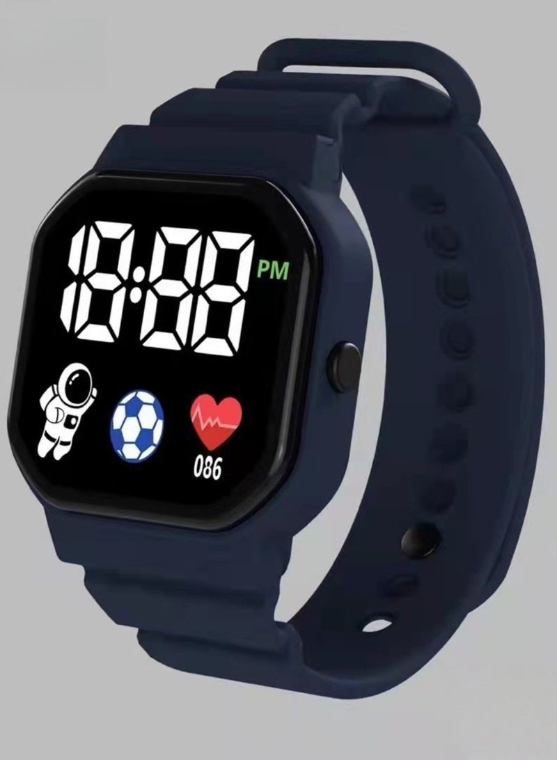 تشو داي ساعة رقمية مقاومة للماء للأطفال (قطعة واحدة) (أزرق) - Image 1