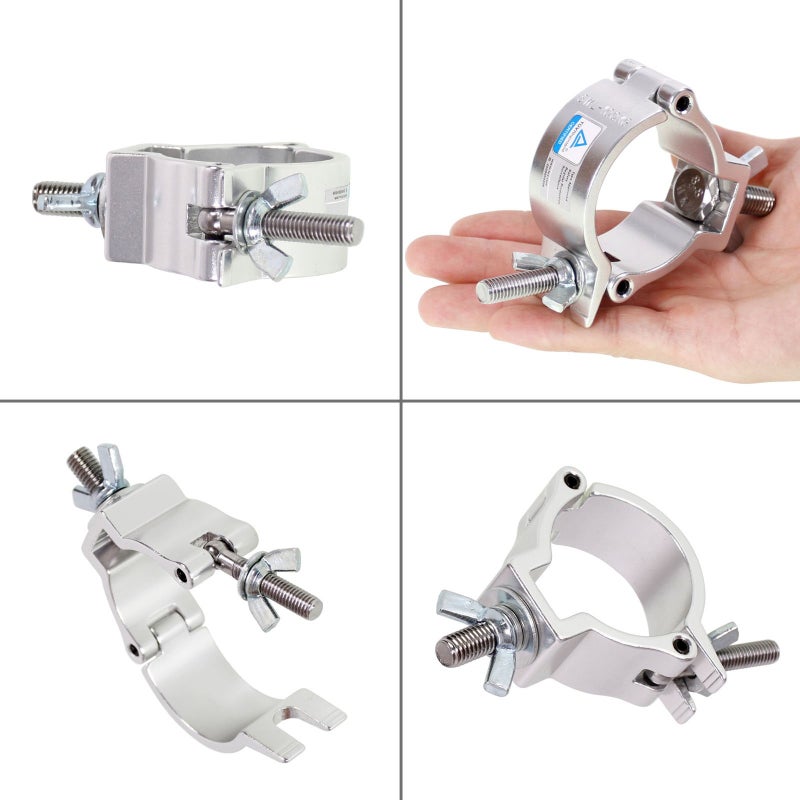 Heavy Duty Aluminum Alloy Stage Light O Clamp Hook 220lb Load Capacity Silver 8 Pcs - Image 5