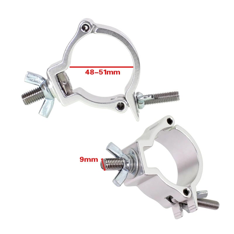 Heavy Duty Aluminum Alloy Stage Light O Clamp Hook 220lb Load Capacity Silver 8 Pcs - Image 4