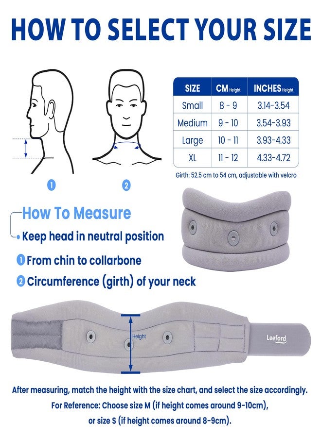 Leeford Ortho Soft Cervical Collar for Neck Pain & Spondylitis | Neck Support for Cervical Pain | Breathable Neck Band for Men and Women, Adjustable, and Skin-Friendly Size - Medium - Image 3