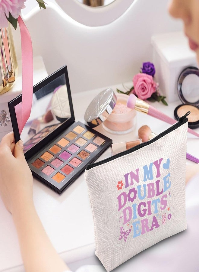 Gzrlyf In My Digits Era Double Makeup Bag 10th Birthday Gift 10 Years Old Birthday Ten Birthday Gift Cosmetic Bag - Image 4