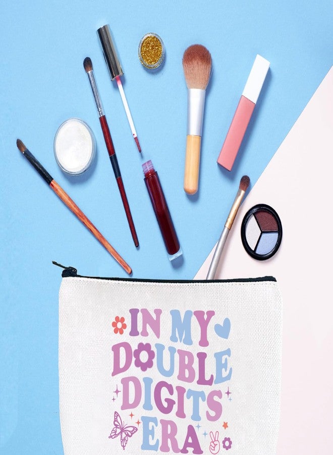 Gzrlyf In My Digits Era Double Makeup Bag 10th Birthday Gift 10 Years Old Birthday Ten Birthday Gift Cosmetic Bag - Image 5