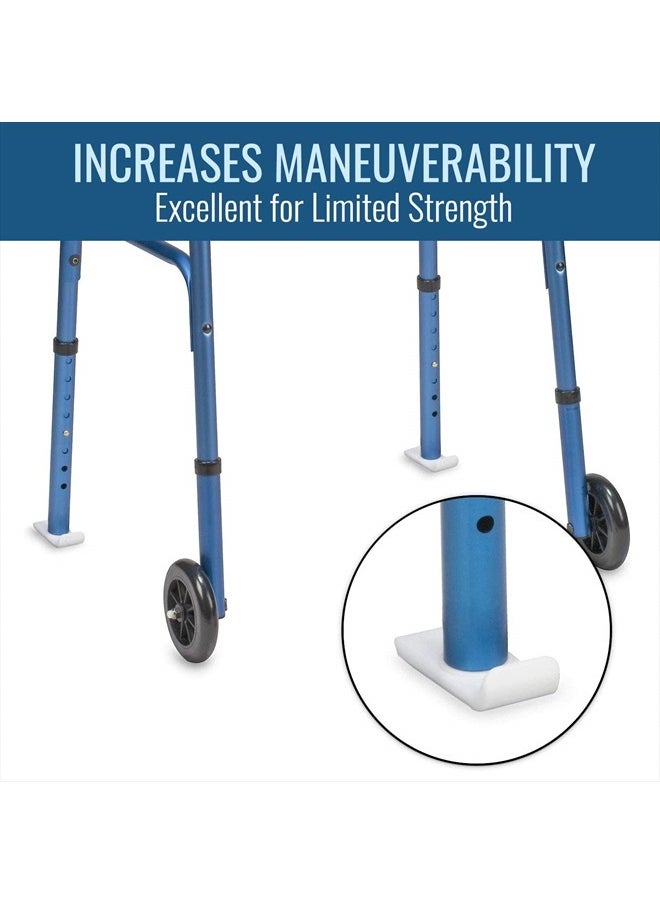 DMI Walker Ski Glides, Fit 1-Inch Legs, Eliminates Need To Lift Walker, 2 Count, FSA HSA Eligible  - Image 3