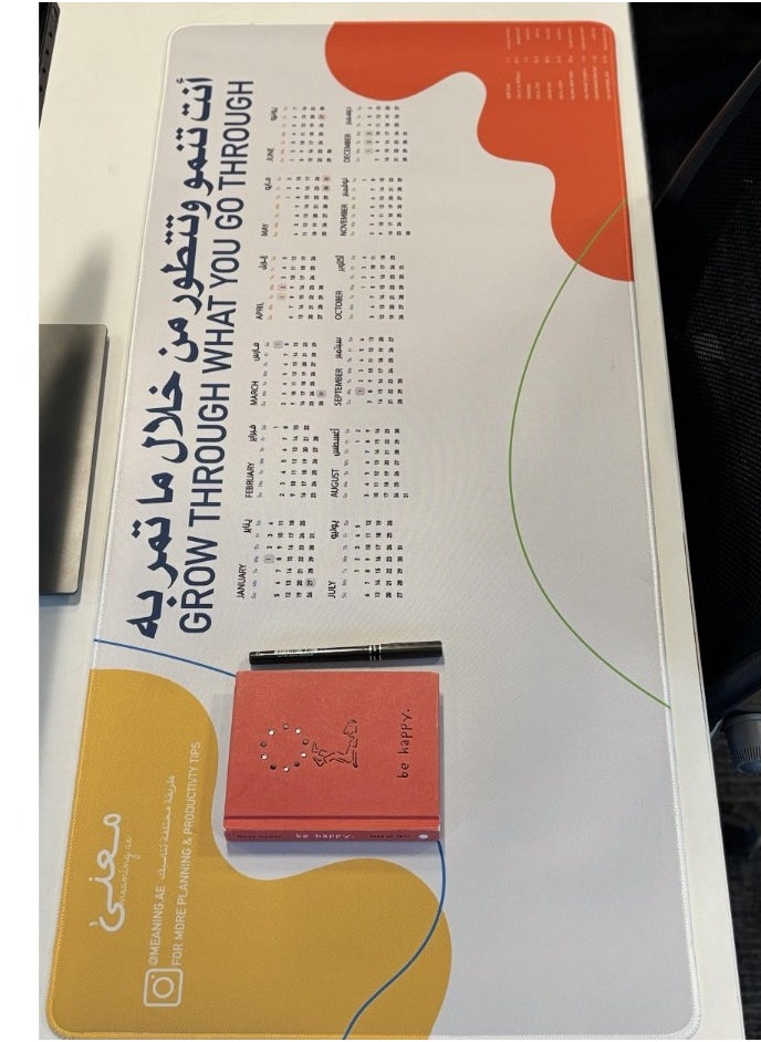Meaning InspireMat – Summer Mood Design, Anti-Slip, Water-Resistant, Lightweight & with Yearly Calendar  - Image 4