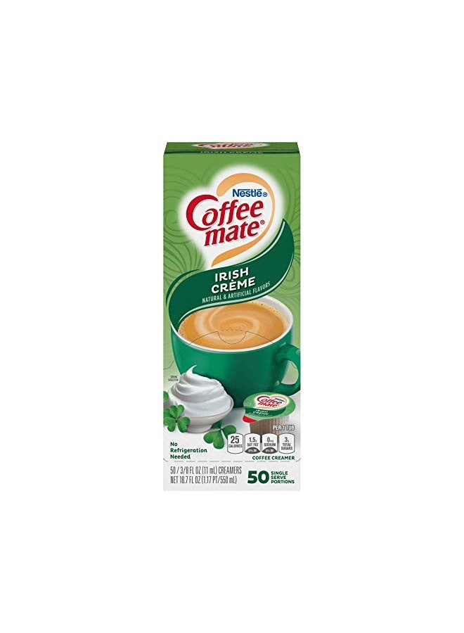 Nestle Coffee-Mate Liquid Creamer Singles - Irish Creme - 50 Ct - Image 1