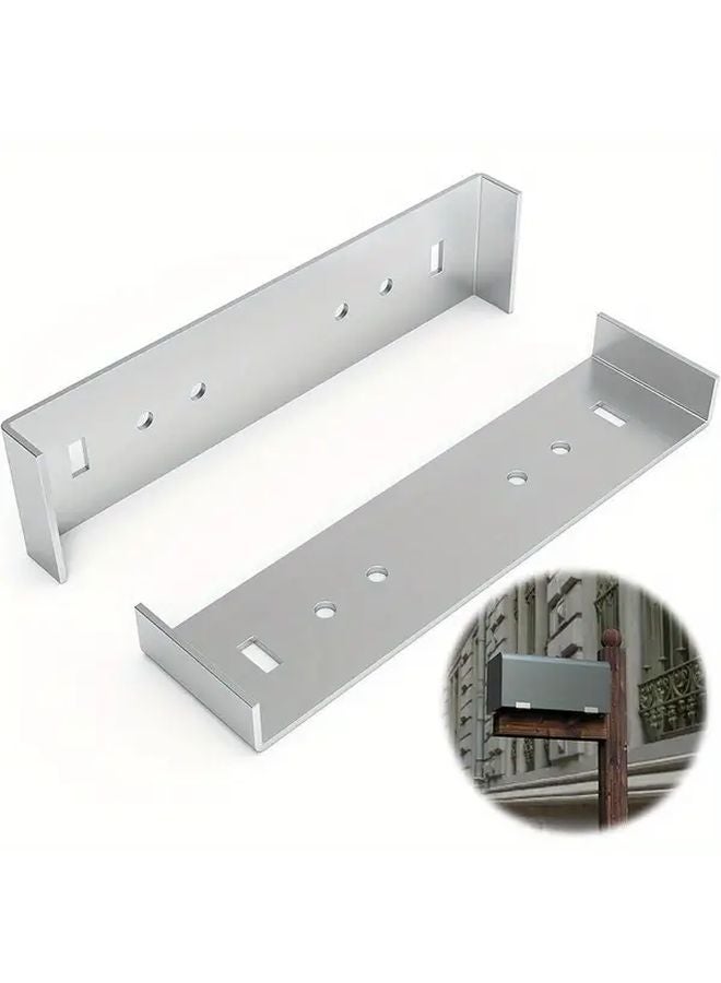 قطعتان من حوامل علب البريد المصنوعة من الألومنيوم المتين مقاس 8 بوصات للتركيب الأرضي - Image 2