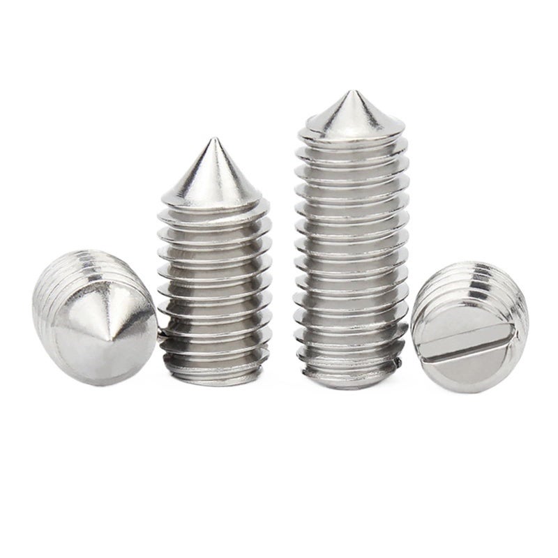 M2 6mm Stainless Steel Slotted Head Grub Screw DIN553 10pcs Set - Image 2