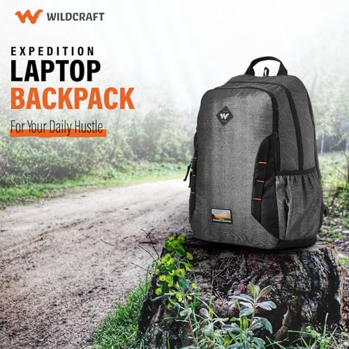 Wildcraft Polyester Backpack for Unisex Expedition LPBP 35 4 Compartment Laptop Backpack | Unisex Durable Lightweight & Stylish Ideal for Travel School Work & Daily Use (Blk_Twill),Grey - Image 2