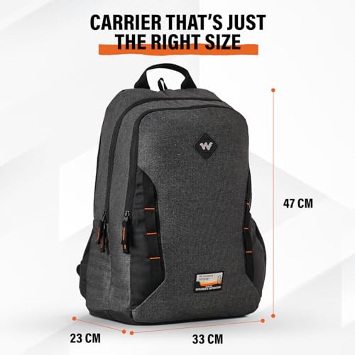 Wildcraft Polyester Backpack for Unisex Expedition LPBP 35 4 Compartment Laptop Backpack | Unisex Durable Lightweight & Stylish Ideal for Travel School Work & Daily Use (Blk_Twill),Grey - Image 5