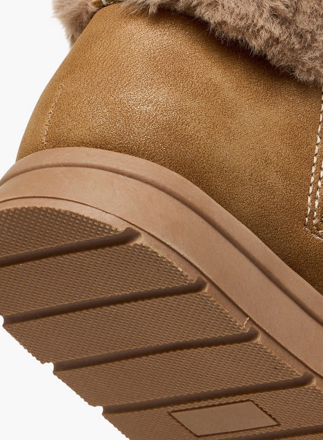 JUNIORS Faux Fur Boots with Zip Closure - Image 5