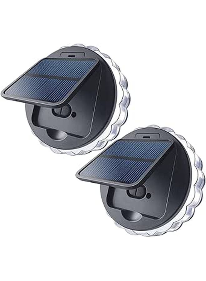 2 Pack Solar Outdoor Wall Lights For Garden Pathway And Patio Weather Resistant - Image 1