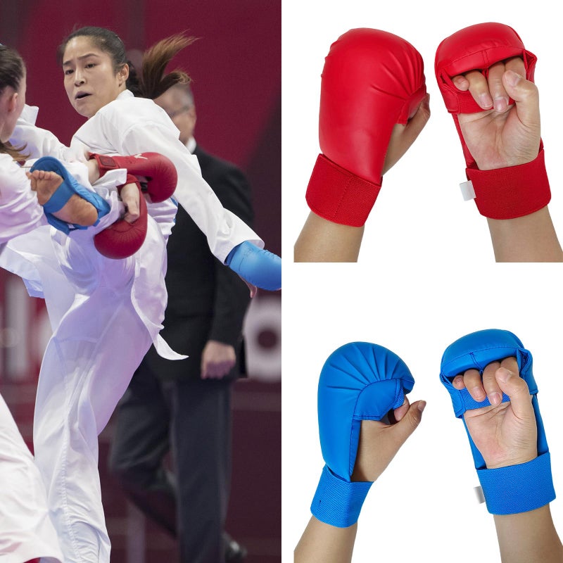 Large White Karate Sparring Gloves Soft Foam Paddings Easy Grip Youth Taekwondo Training Equipment - Image 3