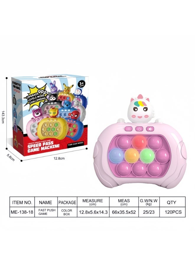 Pop Fidget Games for Kids, Handheld Quick Push Bubble Toy, Push Bubble Pop Puzzle Game, More Challenging Travel Portable Puzzle Game Machine for Kids Girl Boy Birthday Gift - Image 2