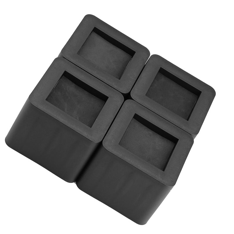 4pcs Set Furniture Leg Risers PP Plastic NOn Slip Riser for Table Desk Bed Sofa Black Color - Image 5