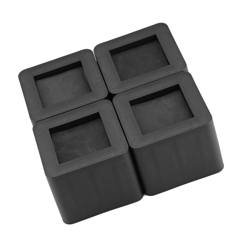4pcs Set Furniture Leg Risers PP Plastic NOn Slip Riser for Table Desk Bed Sofa Black Color - Image 3
