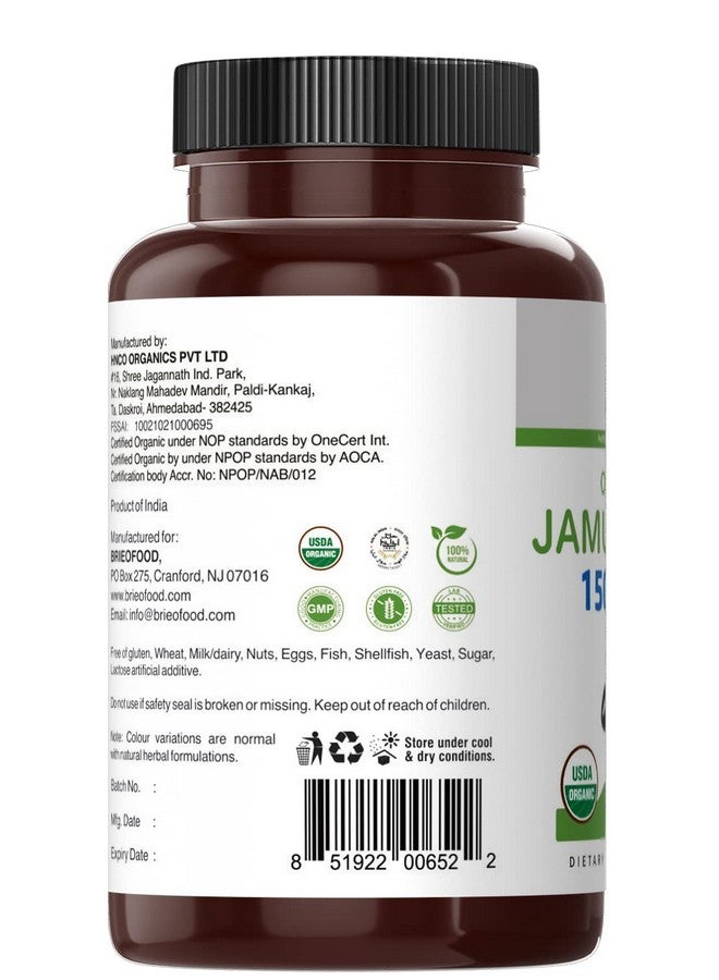 Brieofood Organic Jamun Seed 1500mg, 45 Servings, Vegetarian, Gluten Free, 90 Vegetarian Tablets - Image 5