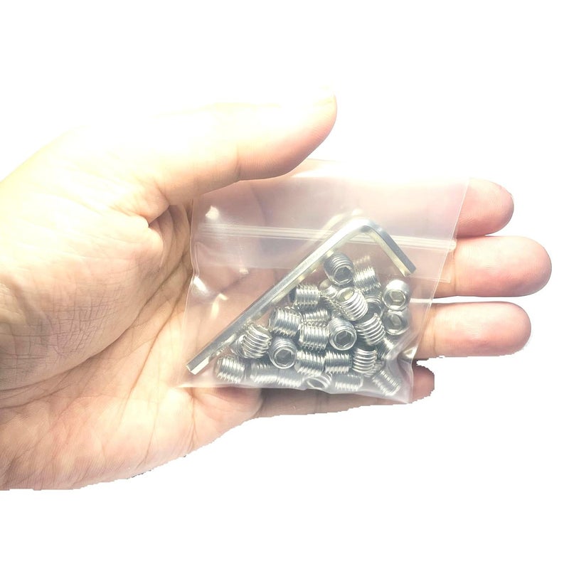 ZDingTech 34pcs Set Screws 5/16-24 x 5/16" inch 304 Stainless Steel Allen Head Hex Hexagon Socket Set Screws with Allen Wrench,Set Grub Screws Hex Allen Head Socket Set Screws.(5/16" Length) - Image 5