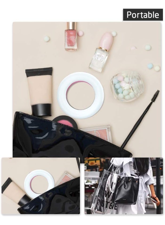 XINBAOHONG Selfie Ring Light, Rechargeable Portable Clip On Selfie Fill Light, LED Smart Phone Photography With Three Lighting Mode, Clip On Light For Phones, (1pc, White) - Image 3