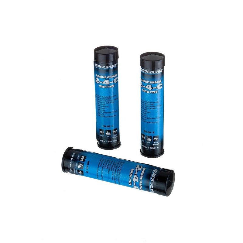 Quicksilver 802861Q1 24C Marine GreaseLubricant with PTFE  3 Oz Cartridge