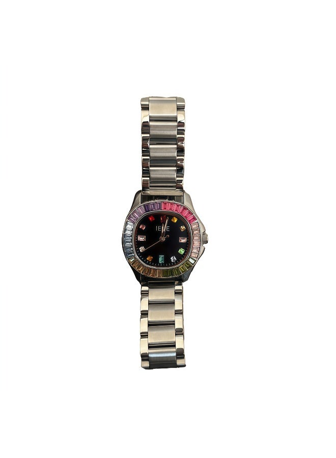 اياكي ساعة كوارتز نسائية فاخرة مرصعة بالألماس - Image 1