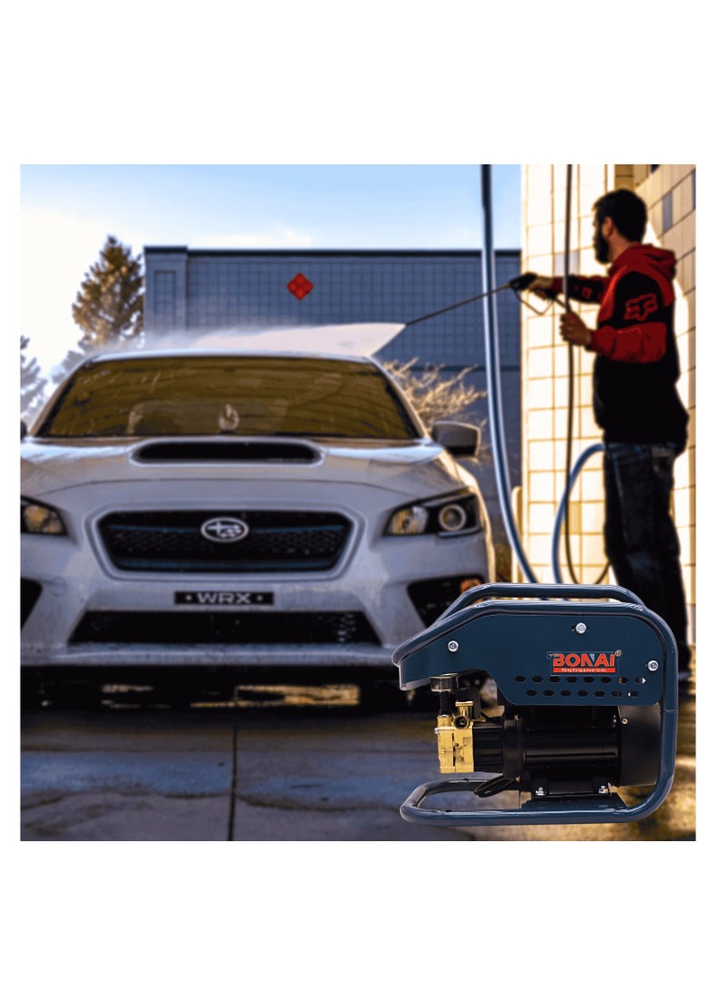 بوناي غسالة الضغط العالي BN-HK70، 3000 واط | ضغط 300 بار | تدفق 8.5 لتر/دقيقة | تحضير ذاتي، إيقاف تلقائي، حماية من الحرارة الزائدة | آلة تنظيف السيارات، والباحات، والممرات، والحدائق - Image 5