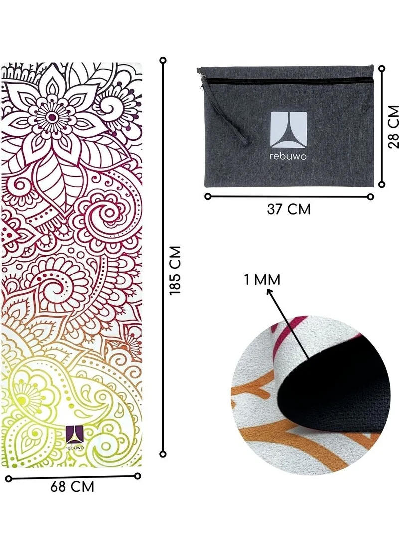 ريبو Travel Yoga Mat Foldable Natural Rubber Mat 1mm