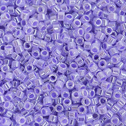 Miyuki Delica Beads, Lt Purple Ceylon - Image 1