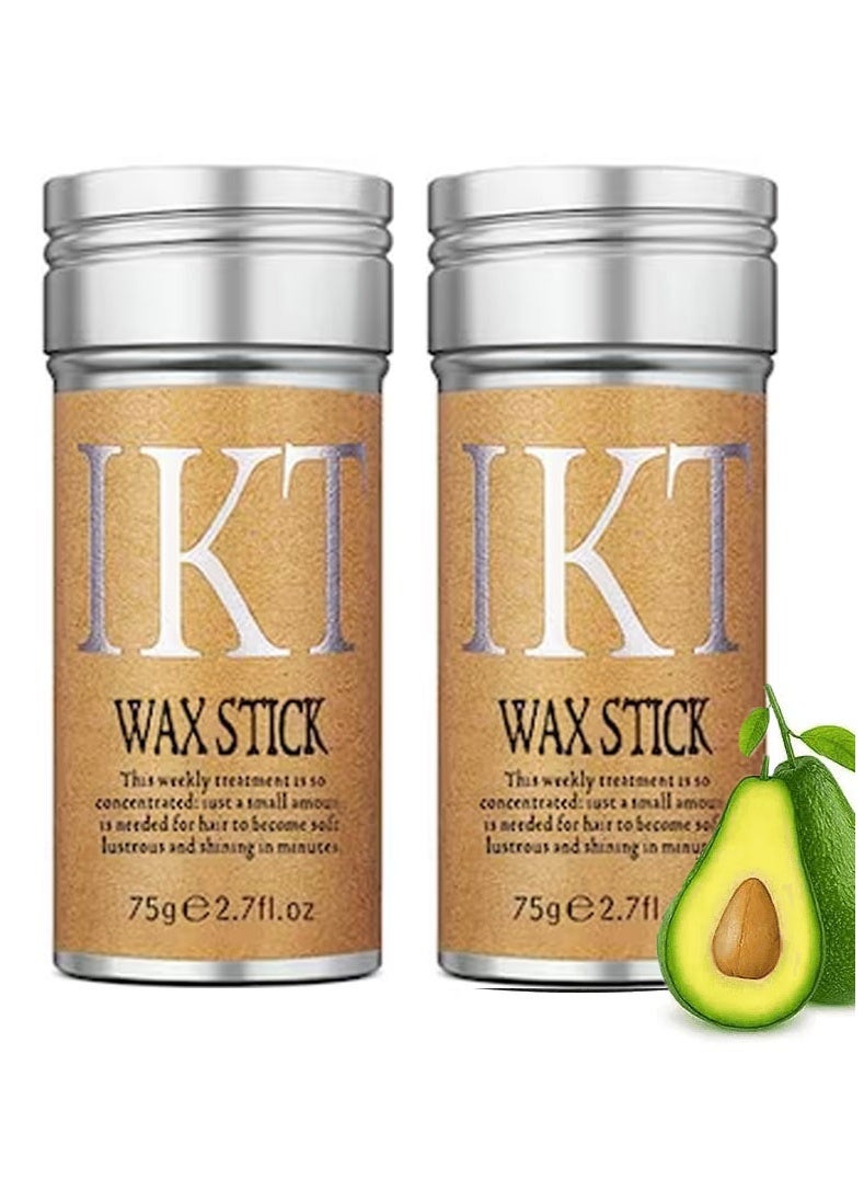 IKT 100% Original Hair Styling Wax Stick for Smooth Wigs, Non-Greasy Styling Solution for Flyaways, Edges, and Frizz - 75g e 2.7 fl.oz - 2 Packs - Image 1
