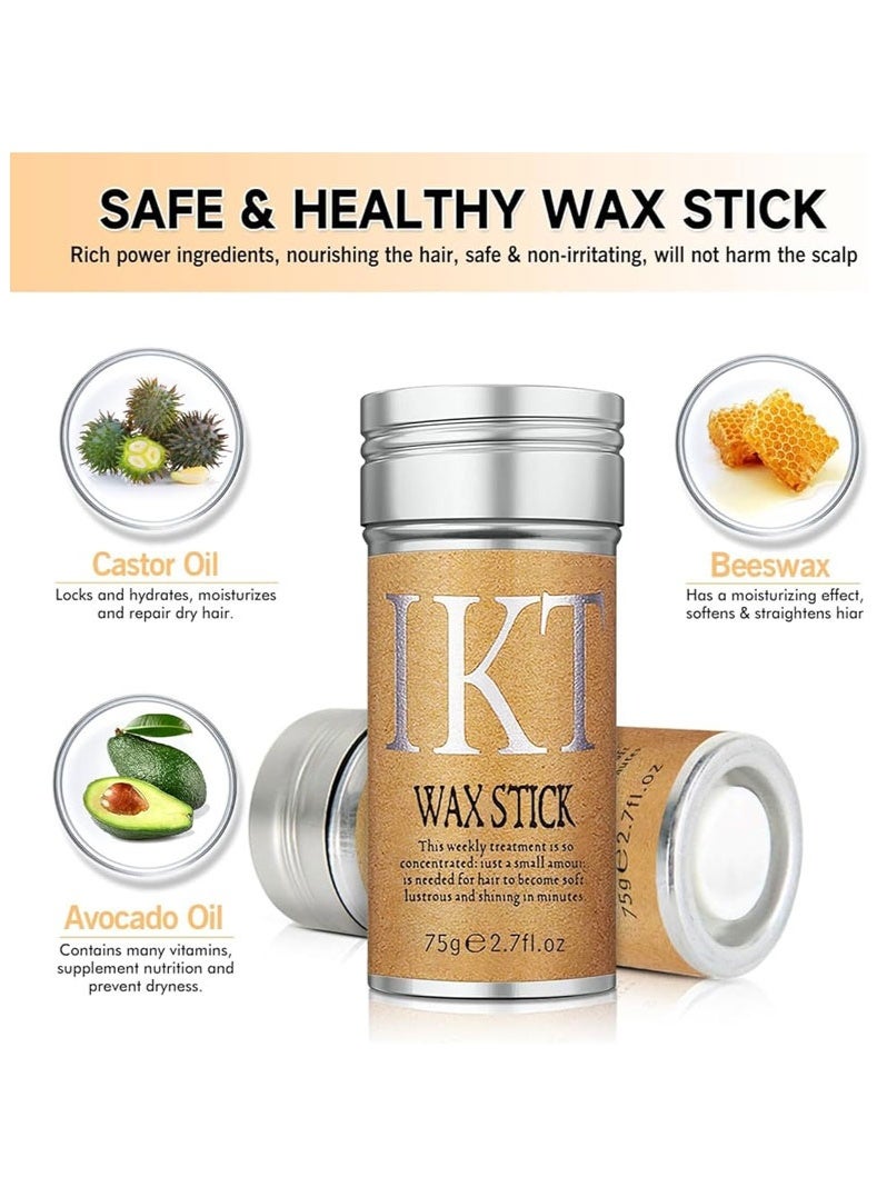 IKT 100% Original Hair Styling Wax Stick for Smooth Wigs, Non-Greasy Styling Solution for Flyaways, Edges, and Frizz - 75g e 2.7 fl.oz - 2 Packs - Image 3