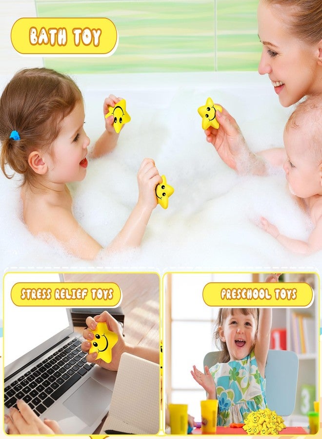 جيريفي، 60 قطعة من كرات تخفيف التوتر على شكل وجه مبتسم على شكل نجمة، مجموعة كبيرة للأطفال، كرات صغيرة من الفوم المبتسم، ألعاب لتخفيف التوتر، هدايا للتبادل في الفصول الدراسية، جوائز الفصل الدراسي، مكافآت الكرنفال المدرسي، هدايا الحفلات، مواد مالئة - Image 2