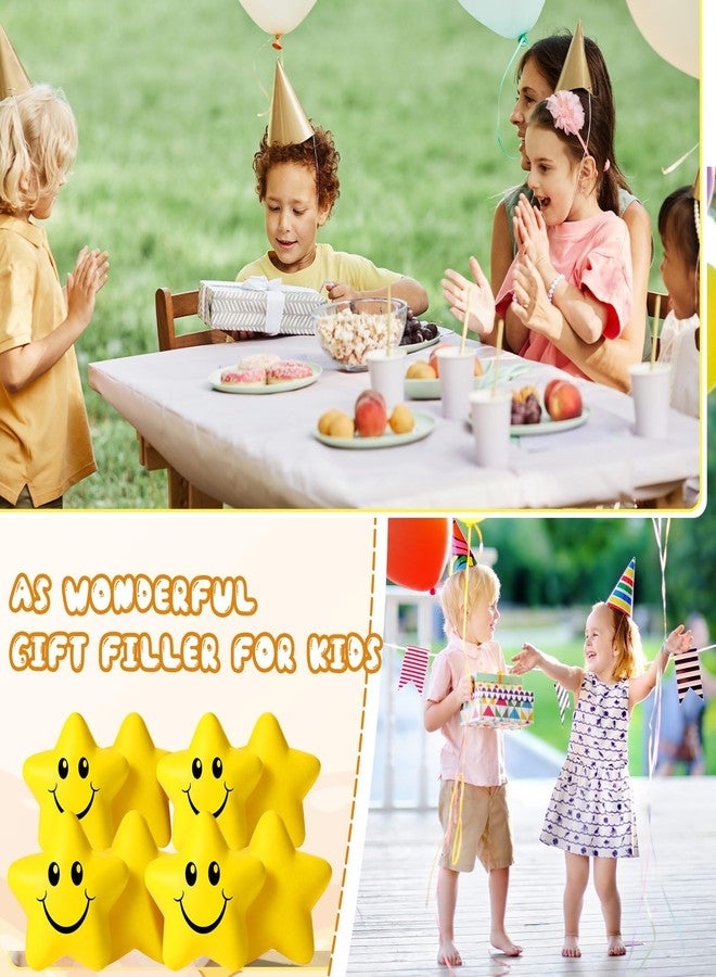 جيريفي، 60 قطعة من كرات تخفيف التوتر على شكل وجه مبتسم على شكل نجمة، مجموعة كبيرة للأطفال، كرات صغيرة من الفوم المبتسم، ألعاب لتخفيف التوتر، هدايا للتبادل في الفصول الدراسية، جوائز الفصل الدراسي، مكافآت الكرنفال المدرسي، هدايا الحفلات، مواد مالئة - Image 4