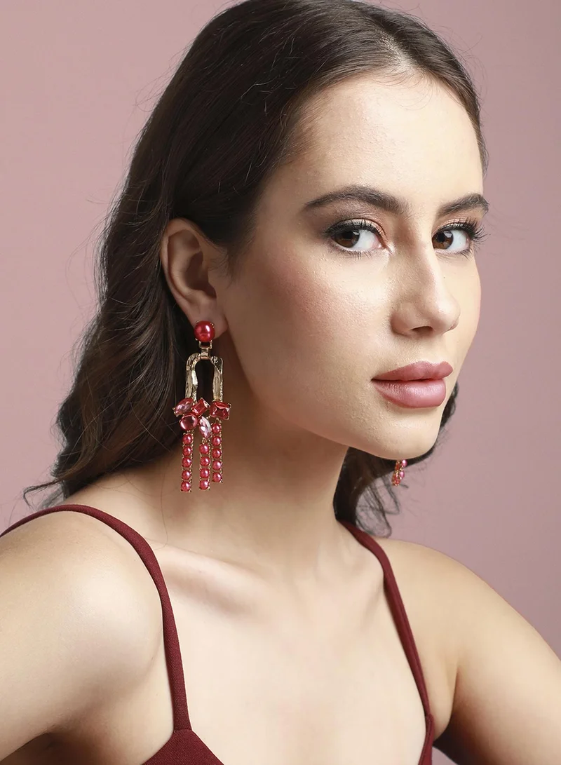 SOHI Contemporary Artificial Drop Earring Jewellery