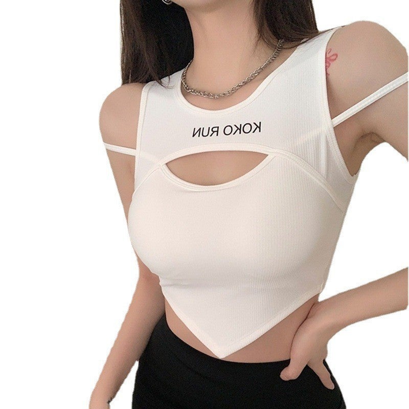 Women's Cutout Camisole Top with Built-in Pads - Image 5