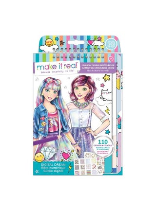 : Fashion Design Sketchbook: Digital Dream Includes 110 Stickers & Stencils Draw Sketch & Create Fashion Coloring Book Tweens & Girls Kids Ages 6+ - pzsku/Z6FF1B2F7783B8D9C8302Z/45/_/1692171343/ea7a40cc-1b2e-4767-bafa-889e5cd0fad1