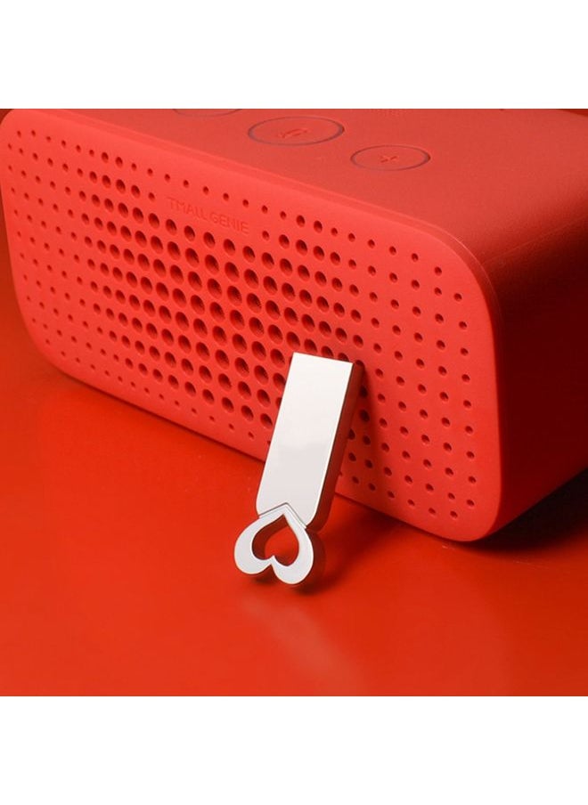 BURAQ Zshqu2 Heart-Shaped USB 2.0 High Speed Metal USB Flash Drives, Capacity: 64GB(White)  - Image 2