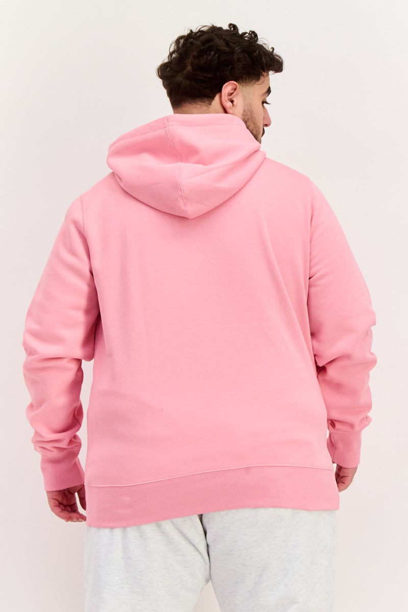 ESPRIT Men Hooded Brand Logo Long Sleeves Sweatshirt, Pink - Image 3