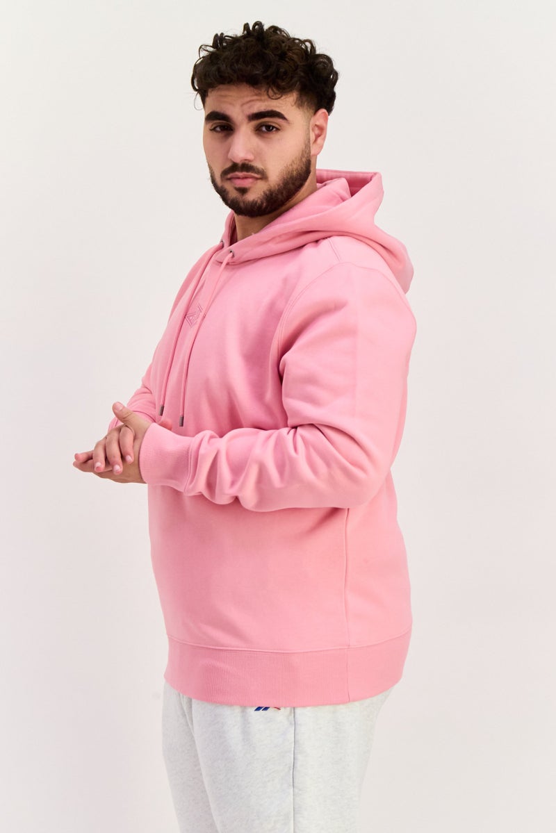 ESPRIT Men Hooded Brand Logo Long Sleeves Sweatshirt, Pink - Image 2