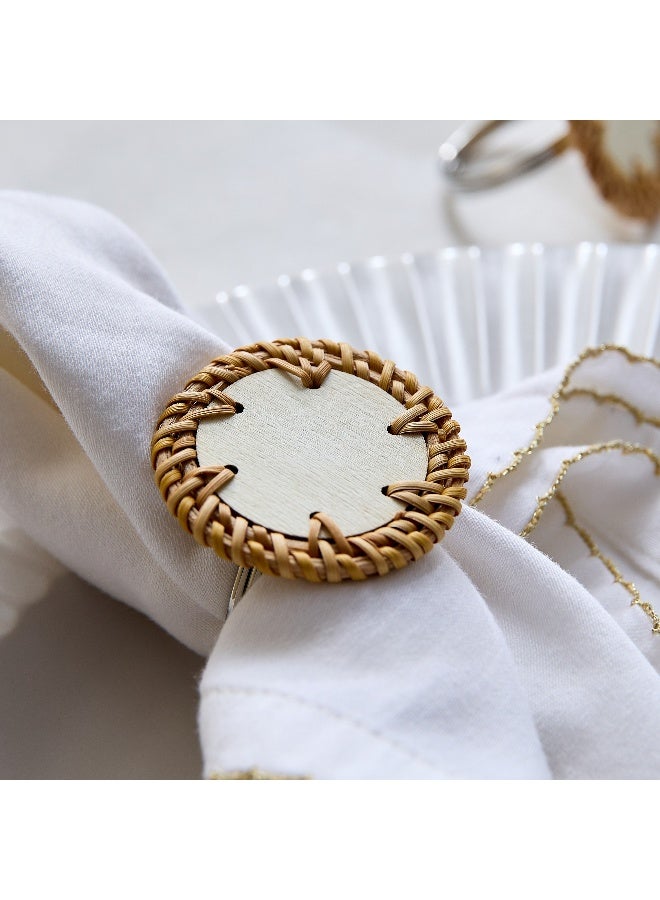 Home Box Wooden Napkin Ring Set - Natural Color for Home - Image 3