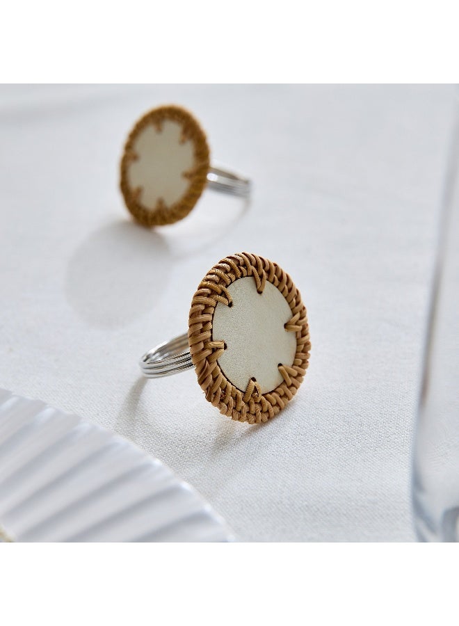 Home Box Wooden Napkin Ring Set - Natural Color for Home - Image 2