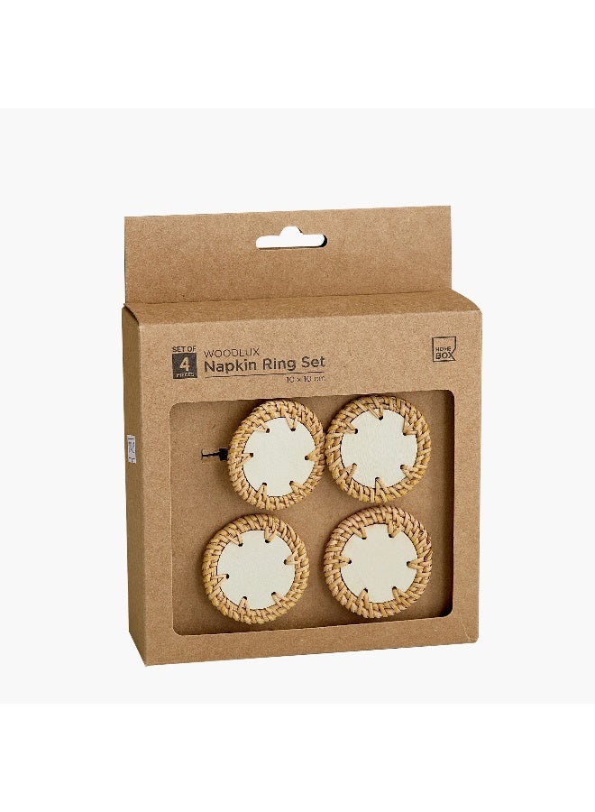 Home Box Wooden Napkin Ring Set - Natural Color for Home - Image 5