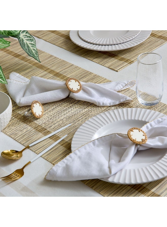 Home Box Wooden Napkin Ring Set - Natural Color for Home - Image 4