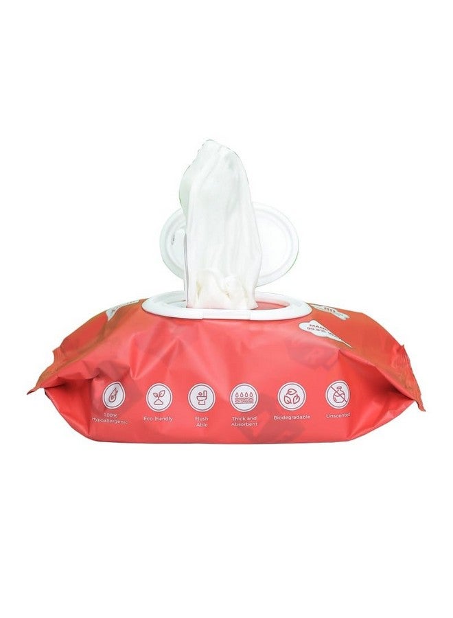 B.B. Klean Flushable Baby Wipes | Hypoallergenic | Sensitive Skin | Thick & Absorbent | Durable | Unscented | 99.9% Water | Eco-Friendly | 80 Wipes Inside (4) - Image 4