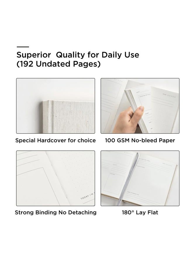 &And Per Se Wellness Journal – 91-Day Guided Self Care & Mental Health Planner | Track Sleep, Diet & Goals with Lay-Flat Hardcover | Gift-Ready, Undated (Blush) - Image 5