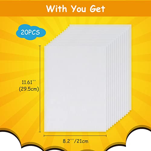 Csyidio 20 Pieces Printable Shrink Plastic Sheets, Shrink Films Papers for Mother's Day, Thanksgiving, Christmas Presents, Kids Creative Craft Projects, 11.6 x 8.2 inches - Image 2